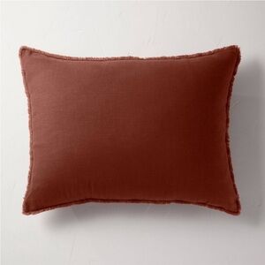 Casaluna king linen clay euro throw pillow